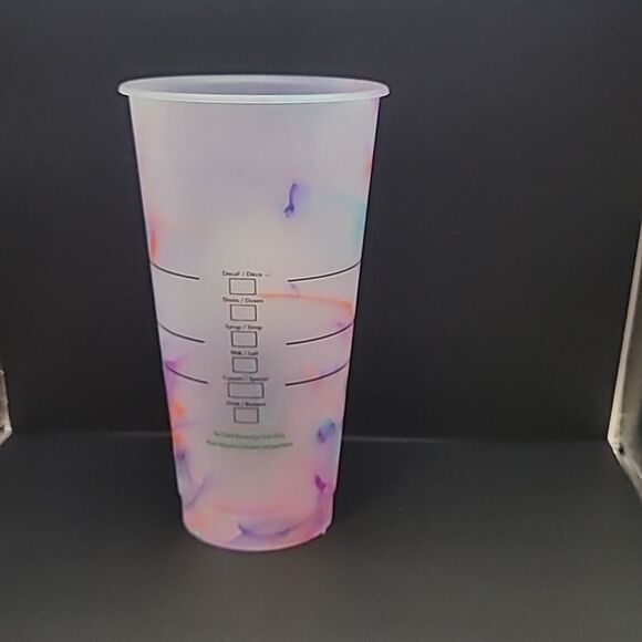 NWOT! Starbucks Summer 2021 Color Changing Confetti Swirl Reusable Cold Cup X 2 - Picture 4 of 5